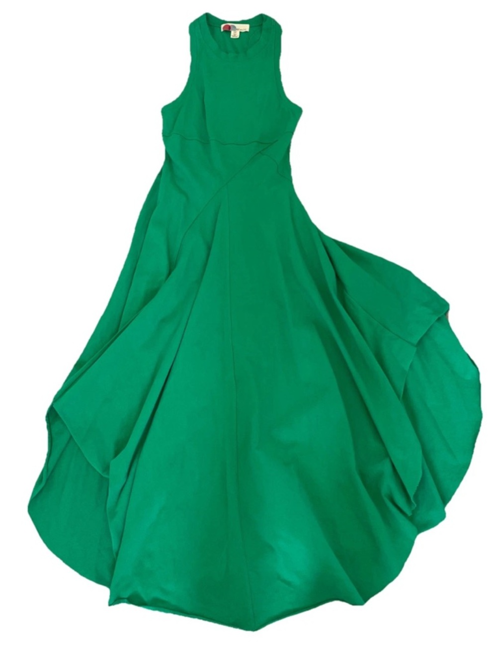 Free People Beach Main Street Midi Dress Small Green Boho Lagenlook Coastal - Picture 3 of 12